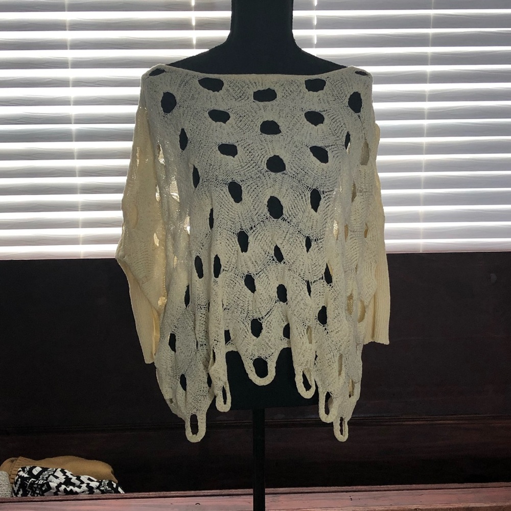 Izabel London poncho style sweater (with sleeves).